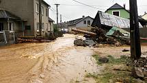 Břevenec, 8. června 2020 ráno. Následky bleskové povodně