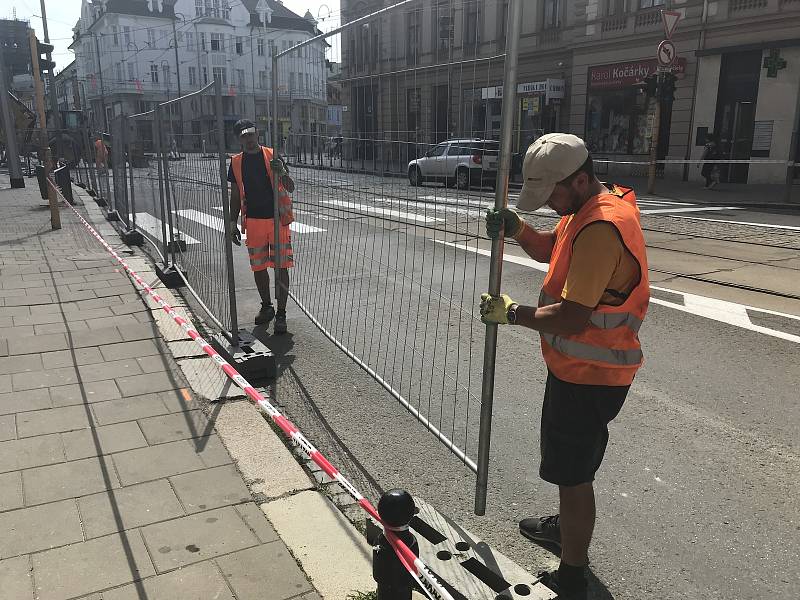 Uzavírka části Palackého ulice v Olomouci od 29. června 2019