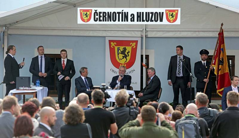 Prezident Zeman v Černotíně na Hranicku