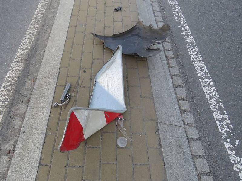 Nehoda pod vlivem alkoholu v neděli 28. května v Pavlovické ulici v Olomouci
