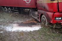 Nehoda kamionu u Bělkovic