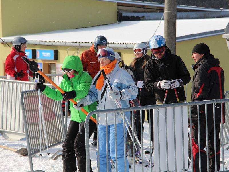 Lyžování v Hlubočkách 25. ledna 2014