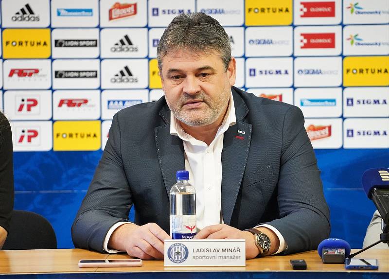 Sportovní ředitel Sigmy Olomouc Ladislav Minář na předsezónní tiskové konferenci.