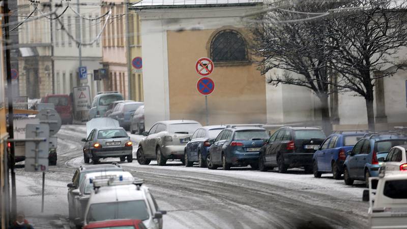 Sněžení v Olomouci - 3. 12. 2020