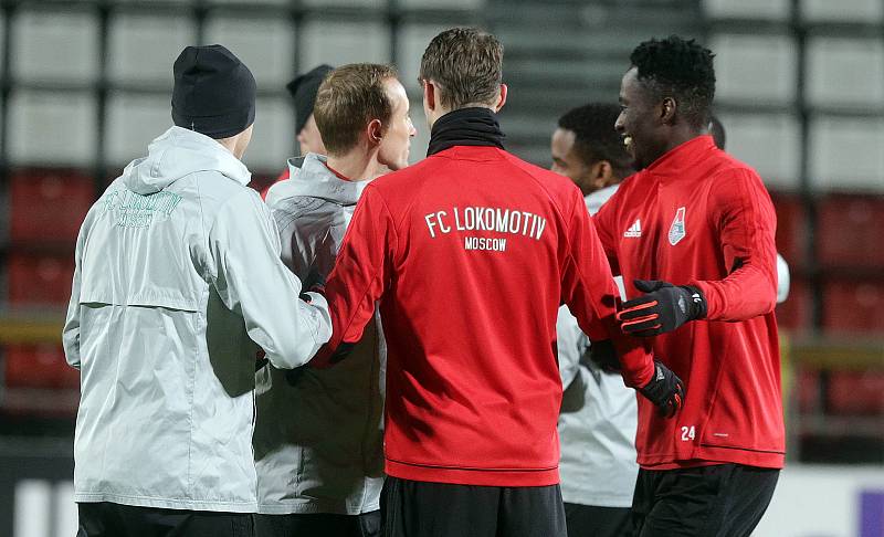 Trénink FC Lokomotiv Moskva na Andrově stadionu v Olomouci