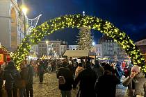 Vánoční atmosféra v centru Olomouce, 25. listopadu 2023