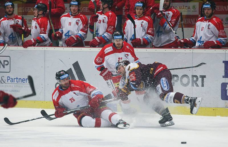 Zápas 52. kola hokejové extraligy HC Dukla Jihlava - HC Olomouc 4. března v Jihlavě.