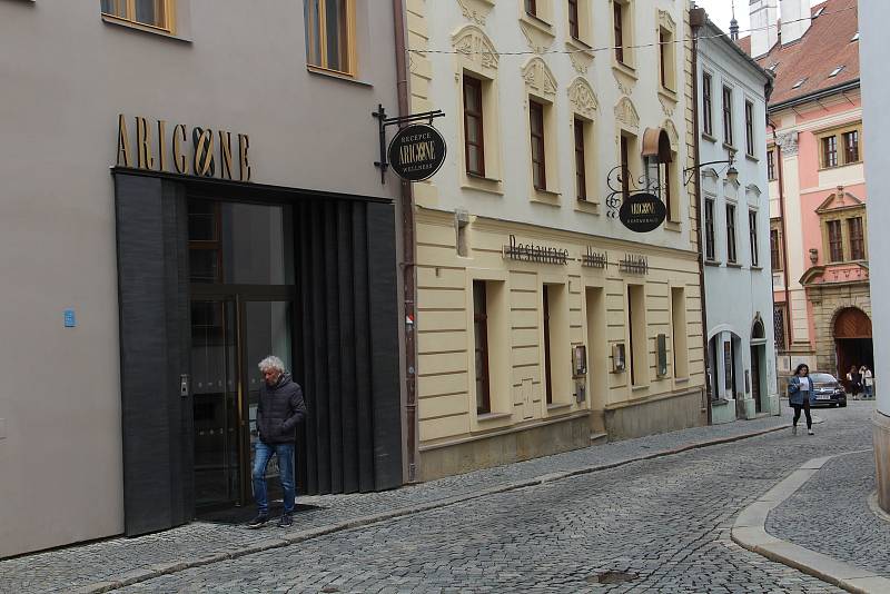 Hotel a penzion Arigone v centru Olomouce. Květen 2021