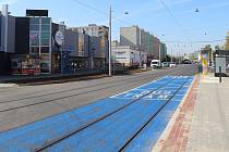 Stavba tramvajové trati přes Nové Sady, Zikova ulice 6. října 2022