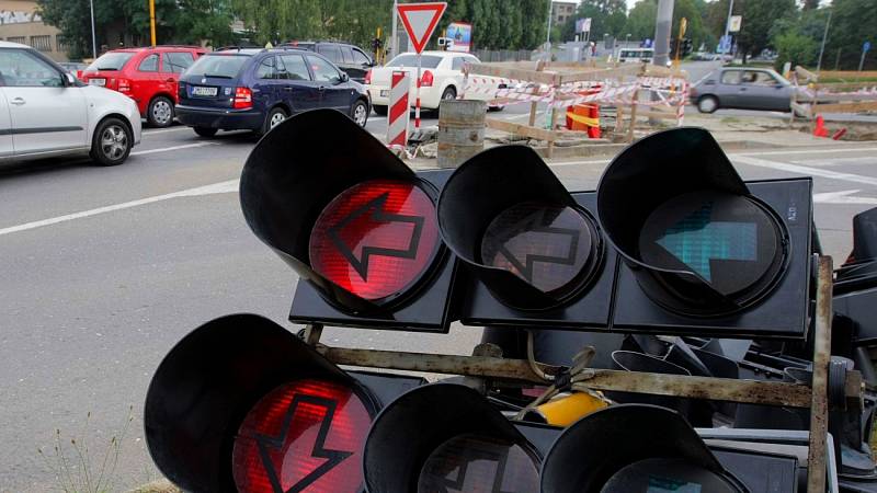 Výměna semaforů na průtahu Olomoucí. Ilustrační foto