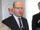 Jednání Hospodářské komory v olomouckém hotelu Clarion navštívil i premiér Bohuslav Sobotka