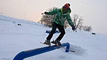 Snowboard park na sjezdovce v Domašově nad Bystřicí