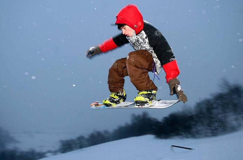 Snowboard park na sjezdovce v Domašově nad Bystřicí