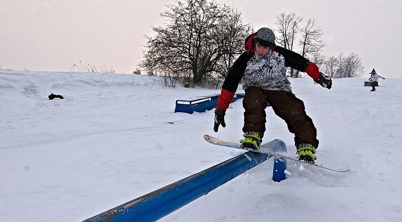 Snowboard park na sjezdovce v Domašově nad Bystřicí