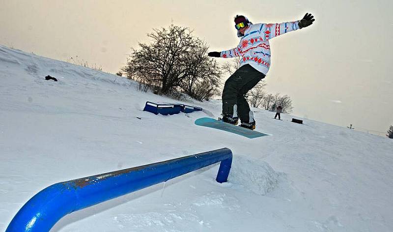 Snowboard park na sjezdovce v Domašově nad Bystřicí