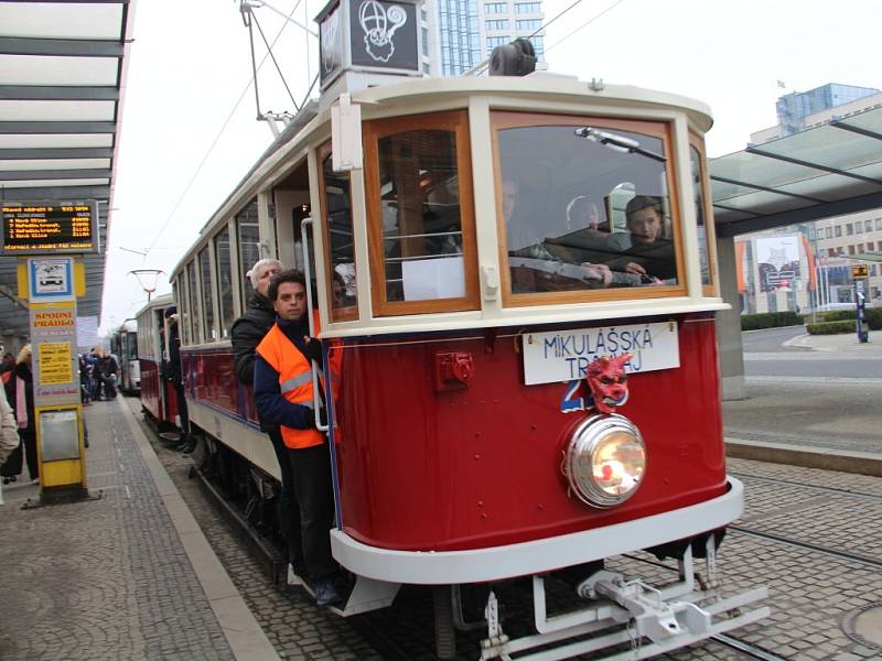 Mikulášská jízda tramvají Olomoucí