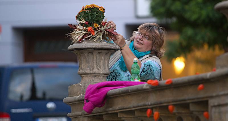 Výzdoba olomouckých památek v rámci výstavy podzimní Flora 2019