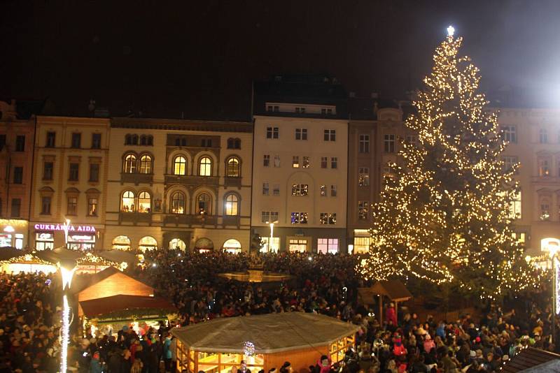 Rozsvícení vánočního stromu v Olomouci, 23. listopadu 2018