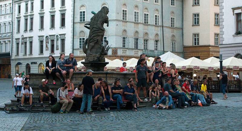 Přenos ze čtvrtfinále ČR-Portugalsko na Horním náměstí v Olomouci