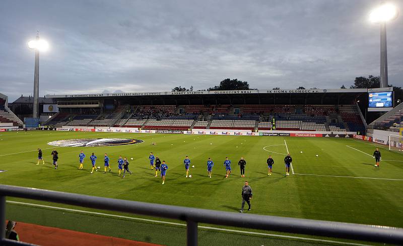 Andrův stadion před zápasem Evropské ligy mezi Zlínem a Tiraspolem