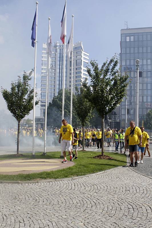 Fanoušci Opavy v Olomouci na finále českého poháru