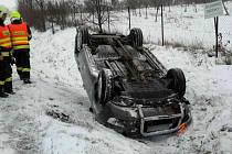 Nehody na zasněžených cestách v Olomouckém kraji, 8. ledna 2019