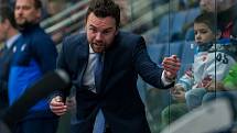 Bílí Tygři Liberec proti HC Olomouc. Trenér Filip Pešán.