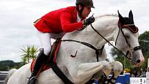 Josef Kincl a Cascar. Světový pohár v jezdeckém areálu Equine Sport Centre v Olomouci