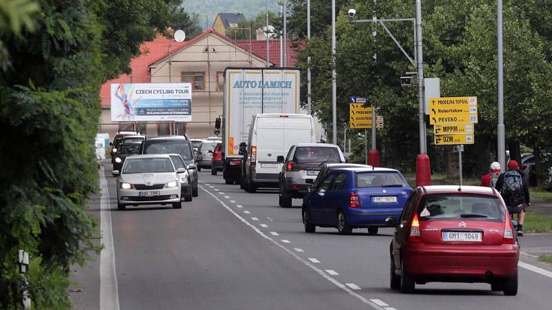 Radar na příjezdu do Šternberka od Olomouce