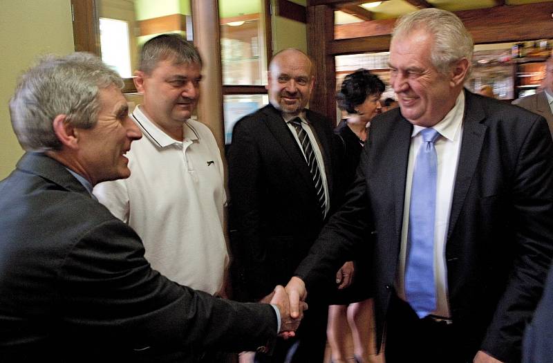 Prezident Miloš Zeman na návštěvě Hanušovic