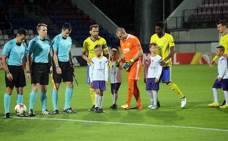 Zápas Evropské ligy FC FASTAV Zlín - FC Sheriff Tiraspol na Andrově stadionu v Olomouci