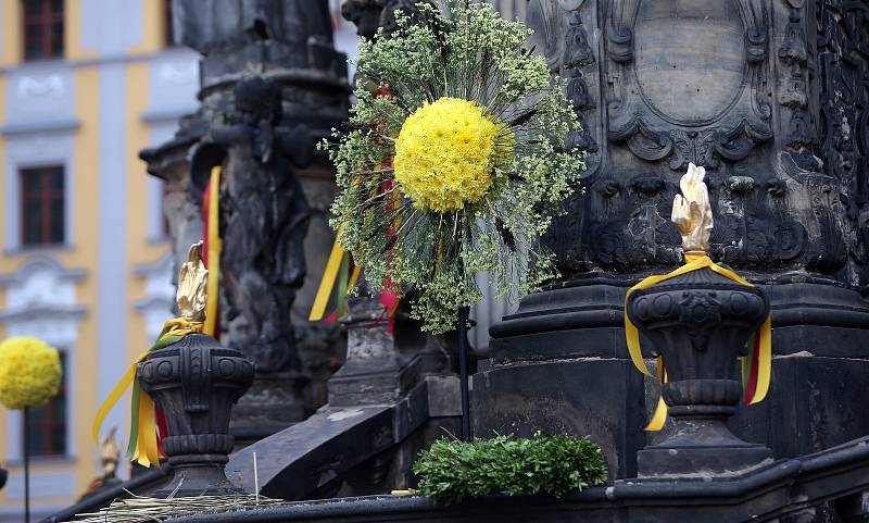 Výzdoba olomouckých památek v rámci výstavy podzimní Flora 2019