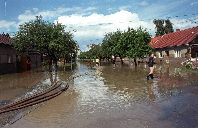 Olomouc, Teichmanova ulice, 14. července 1997