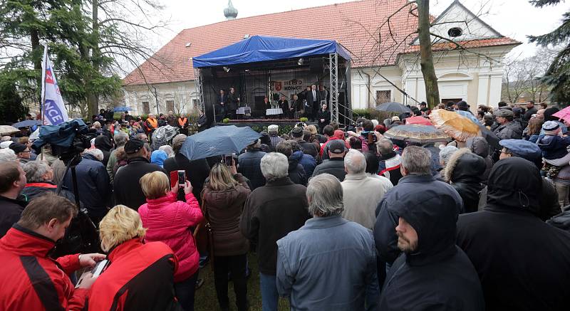 Návštěva prezidenta Zemana v Konici