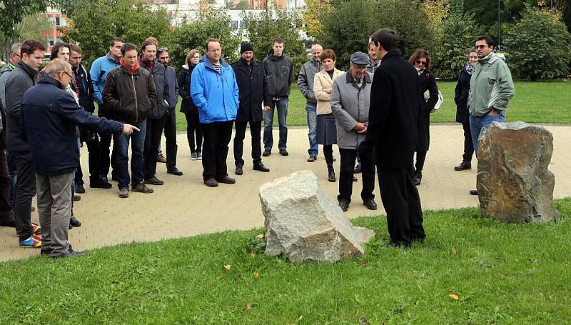 Geopark u přírodovědecké fakulty na Envelopě v Olomouci