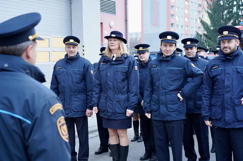 Slavnostní předání nové techniky Hasičskému záchrannému sboru Olomouckého kraje, 8. 1. 2019