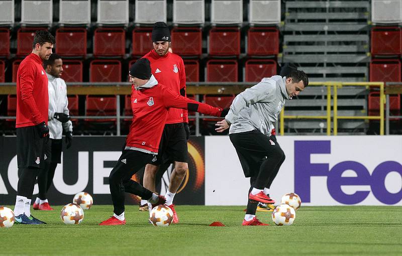 Trénink FC Lokomotiv Moskva na Andrově stadionu v Olomouci