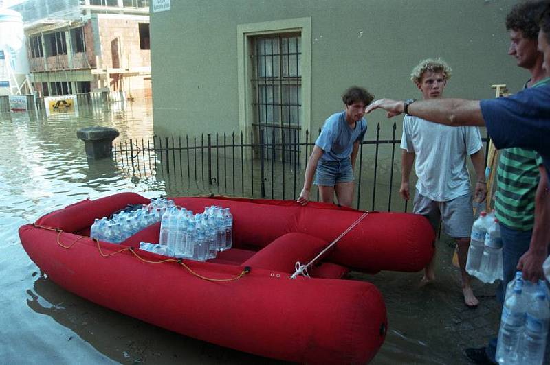 Olomouc, Hanáckého pluku, 9. července 1997 večer