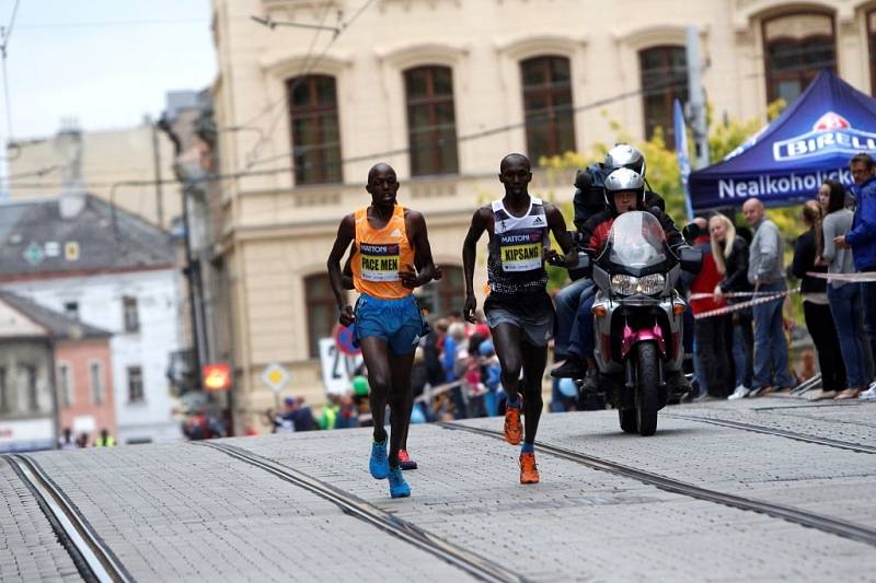 Pátý ročník olomouckého půlmaratonu.  Geoffrey Ronoh, Wilson Kipsang