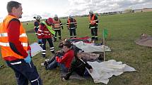 Cvičení záchranářů Dálnice 2011 na prostějovském letišti