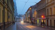 Opravená ulice 1. máje v Olomouci