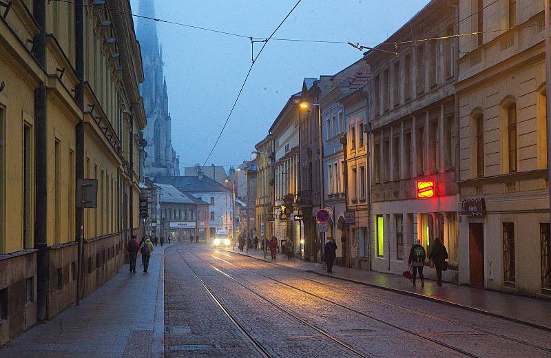 Opravená ulice 1. máje v Olomouci