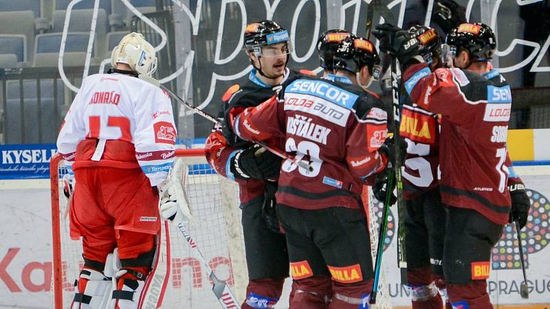 Druhý zápas čtvrtfinále extraligového play-off mezi pražskou Spartou a Olomoucí.