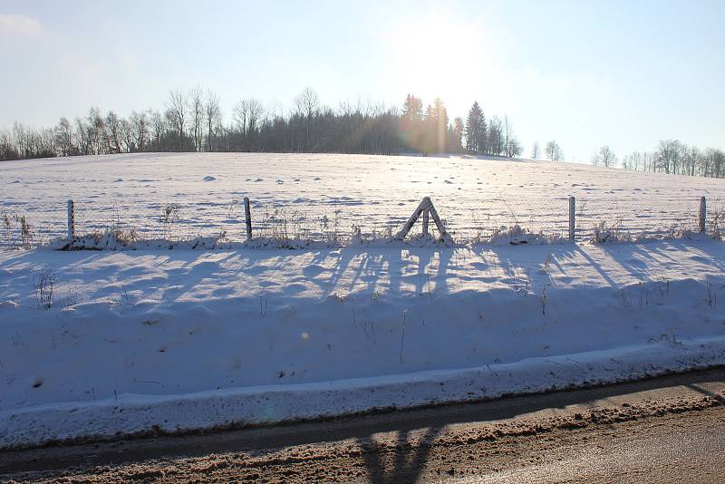 Zasněžené Hanušovicko 1. prosince ráno.