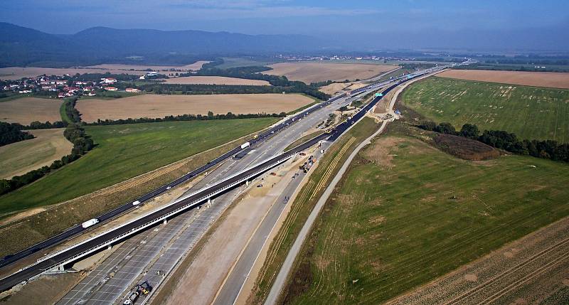 Výstavba dálnice D1 Lipník - Přerov - konec září 2019