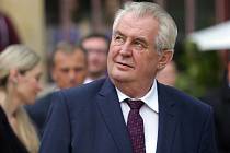 Prezident Miloš Zeman v Čechách pod Kosířem. Ilustrační foto