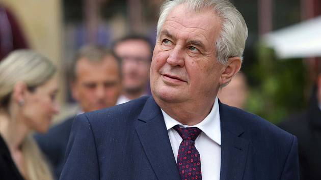 Prezident Miloš Zeman v Čechách pod Kosířem. Ilustrační foto