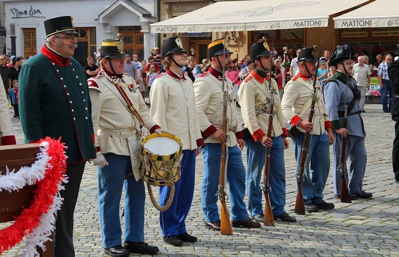 Oslavy maršála Radeckého na olomouckém Horním náměstí