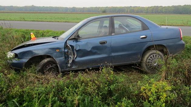 Nehoda opilého šoféra mezi Štěpánovem a Chomoutovem