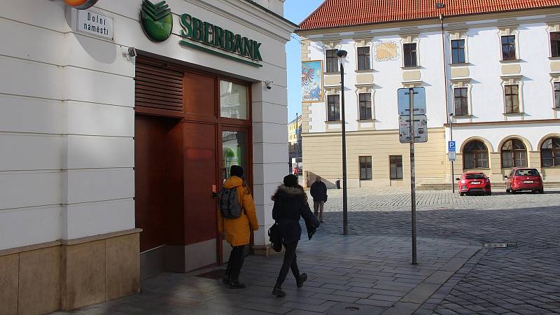 Uzavřená olomoucká pobočka Sberbank